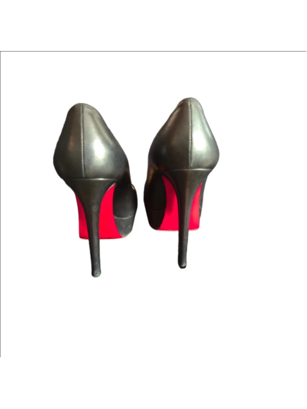 Christian Louboutin Bianca 140 Black Kid Leather Platform Pumps size 36